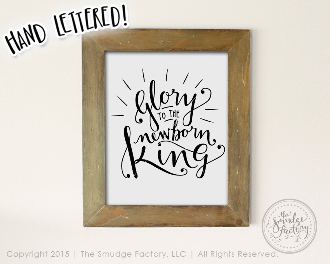 Christmas Printable Glory to the Newborn King 8 X 10 - Etsy