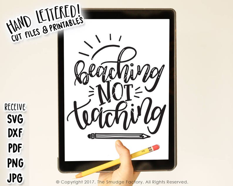 Download Teacher SVG DXF File Beaching Not Teaching Summer Vacation ...