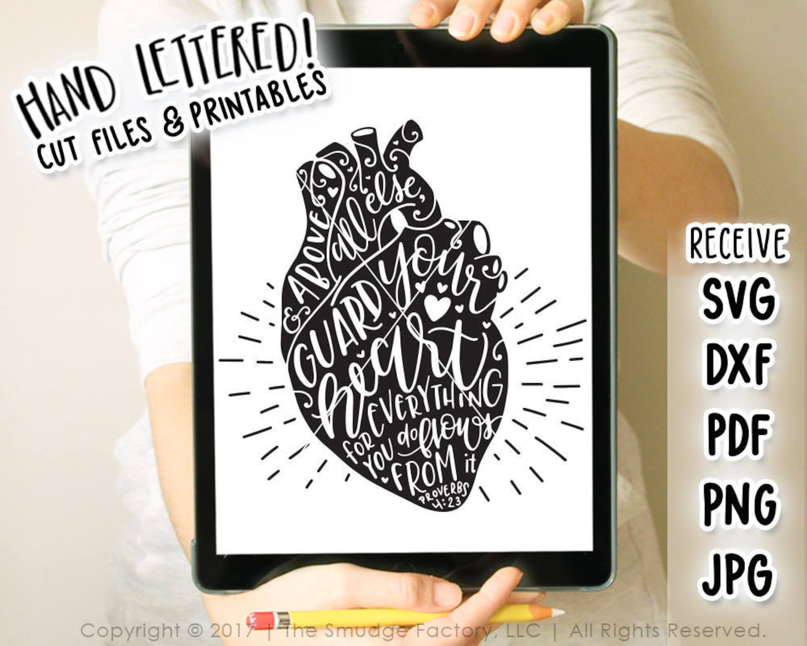 Bible Verse Printable File Heart Printable Guard Your Heart - Etsy