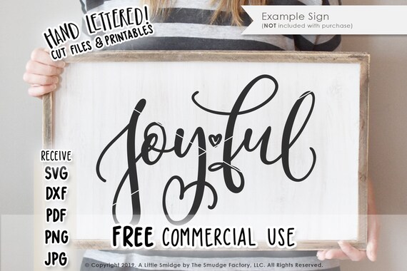 Choose Joy Svg Joyful Cut File Hand Lettered Vector File Etsy