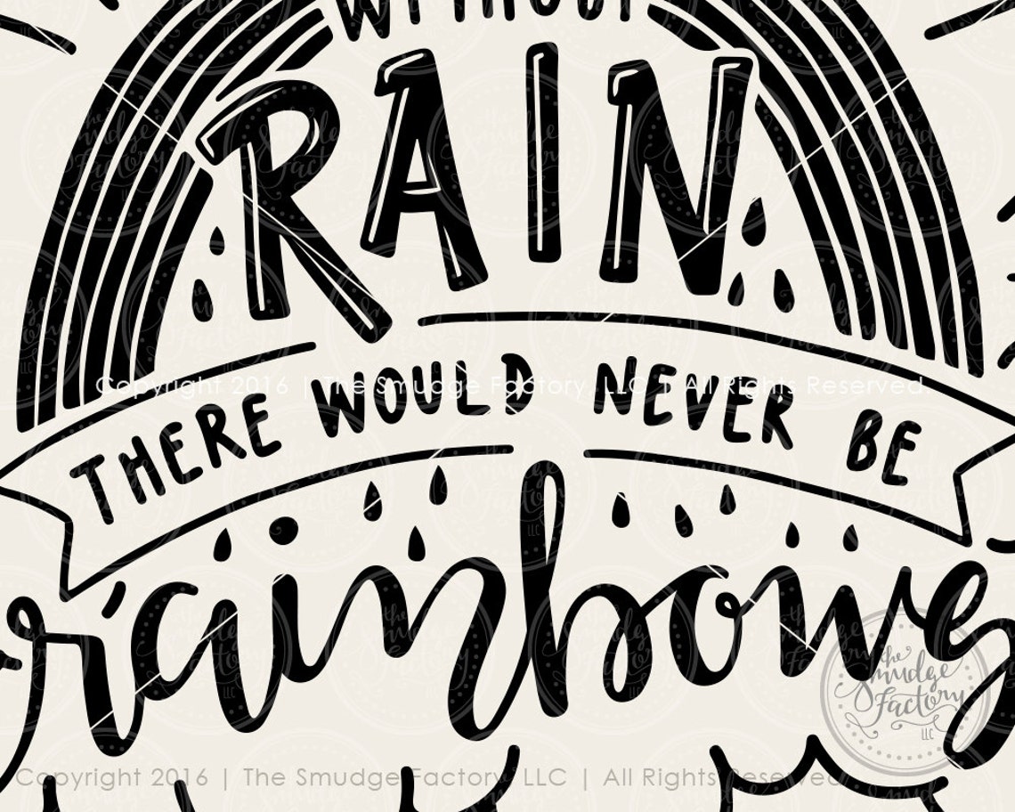 Rainbow Printable File Without Rain There Would Never Be - Etsy