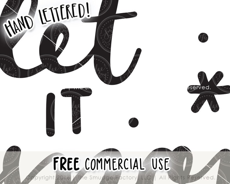 Download Let It Snow SVG Cut File Winter Vector Hand Lettered | Etsy