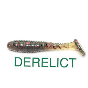 1.75” rippled grubby 10 pcs per pack by (mugatugen baits)