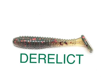 1.75” rippled grubby 10 pcs per pack by (mugatugen baits)