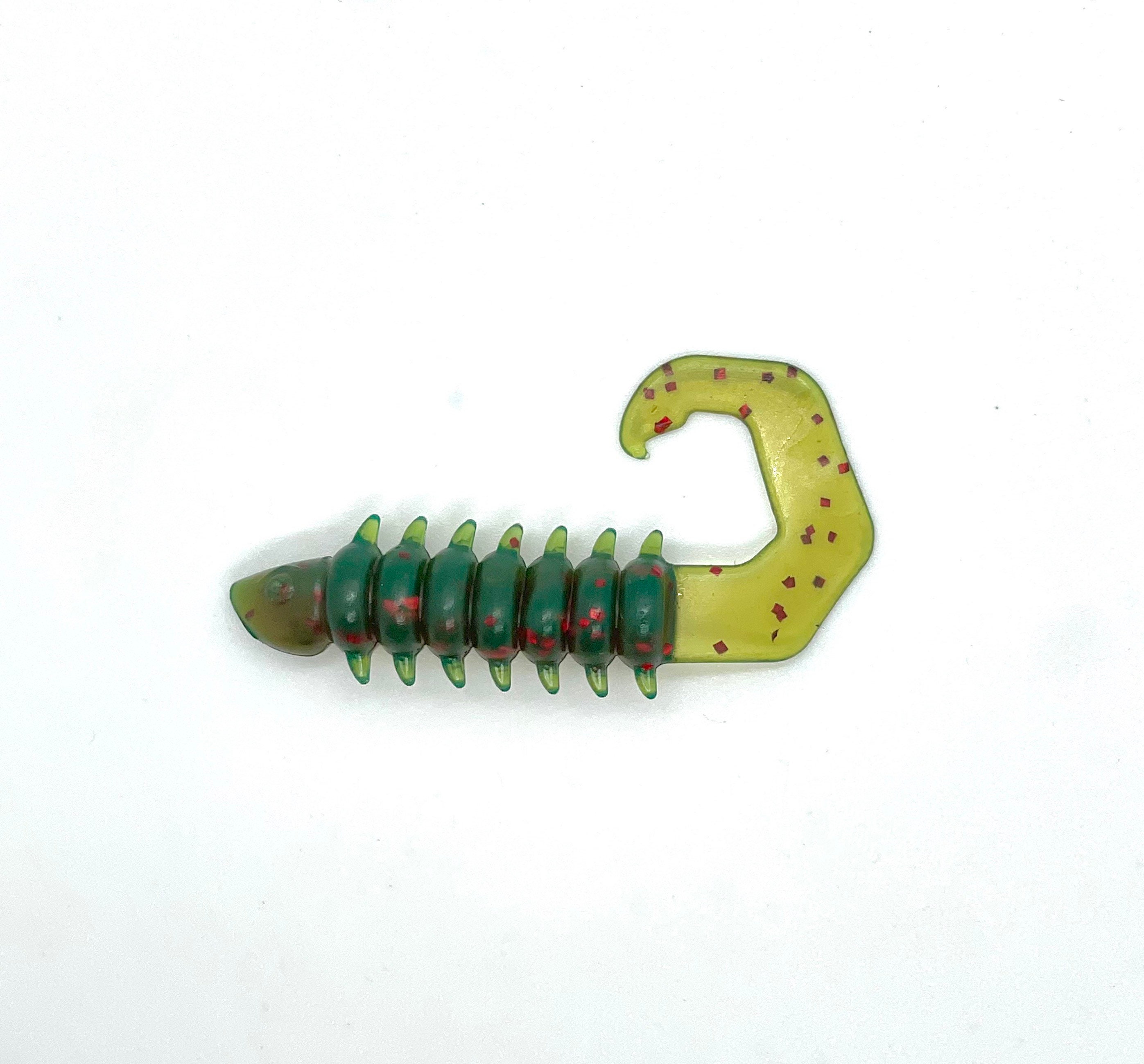 2 scorpion slayer grub 12pc per pack by honey badger baits