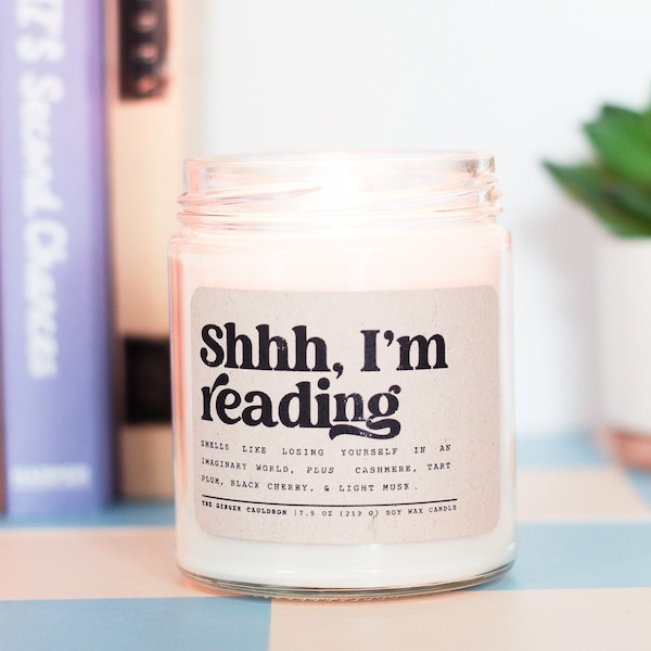 Shhh, I'm Reading | Bookish Candle | Cashmere Candle