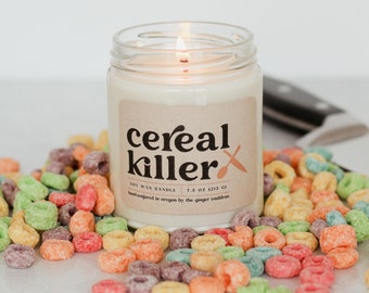 Cereal Killer | Soy Wax Candle | Spooky Candle | Fruity Cereal Candle