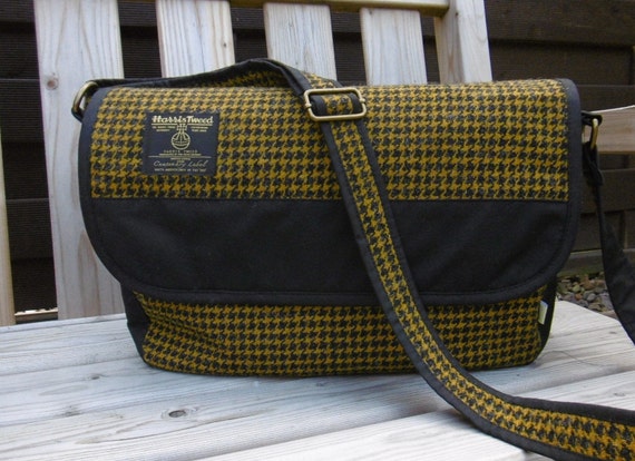 tweed messenger bag