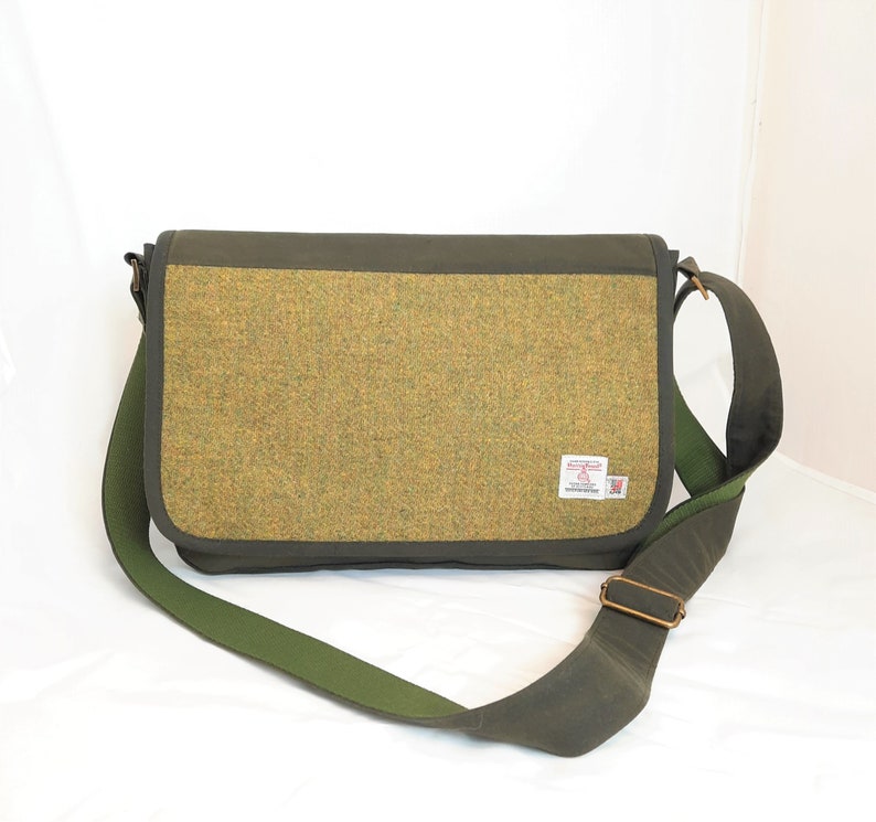 Harris Tweed Messenger Bag Etsy
