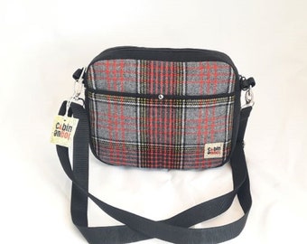 Ladies Tartan Check Crossbody Bag Women’s Evening Messenger Shoulder Bag UK New 