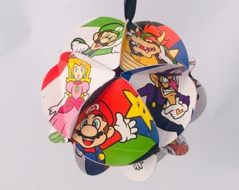 Super Mario Brothers Ornament, Mario gifts, Luigi, Princess Peach, Toadstool, Yoshi ornament, video game gifts, Nintendo ornament