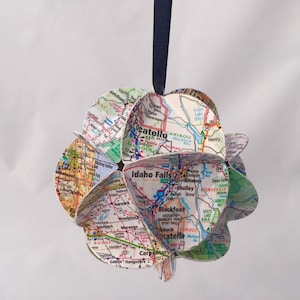 Enfeite de Idaho, presente de Idaho, lembrança de Idaho, enfeite de mapa, presente de agente de viagens, presente para viajantes, enfeite de explorador, decoração de Natal
