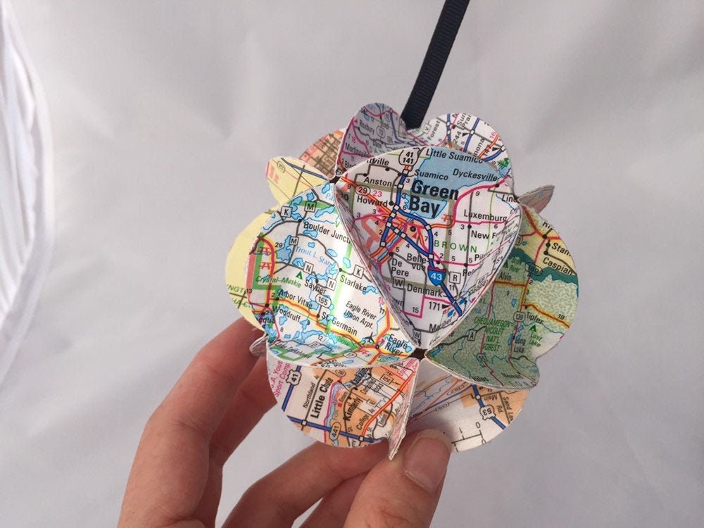 Wisconsin Map Ornament: Personalisierbares Reise-Souvenir