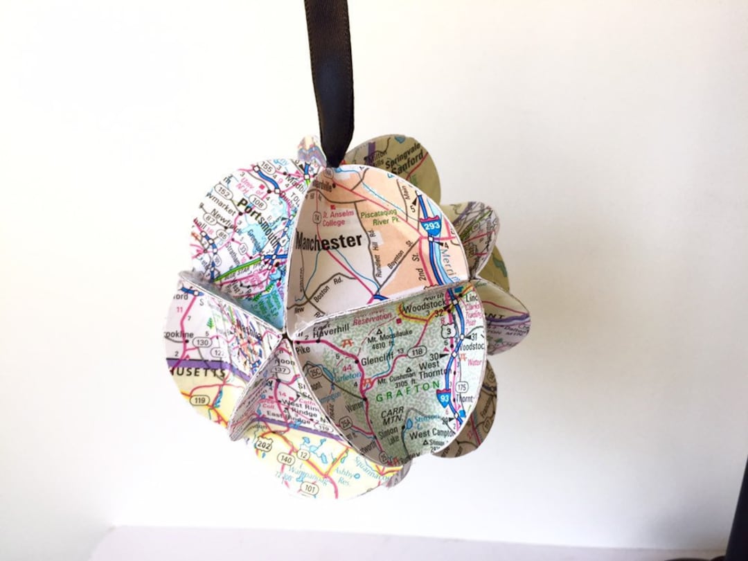 New Hampshire Ornament, New Hampshire Gifts, Map Ornament, Gift for