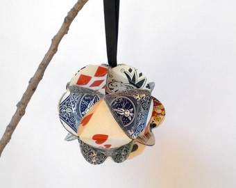 Playing Card Ornament, Card Game Ornament, Bridge Player Gift, Poker Gift, Nertz Ornament, Solitaire Gift, Magician Ornament, Magician Gift