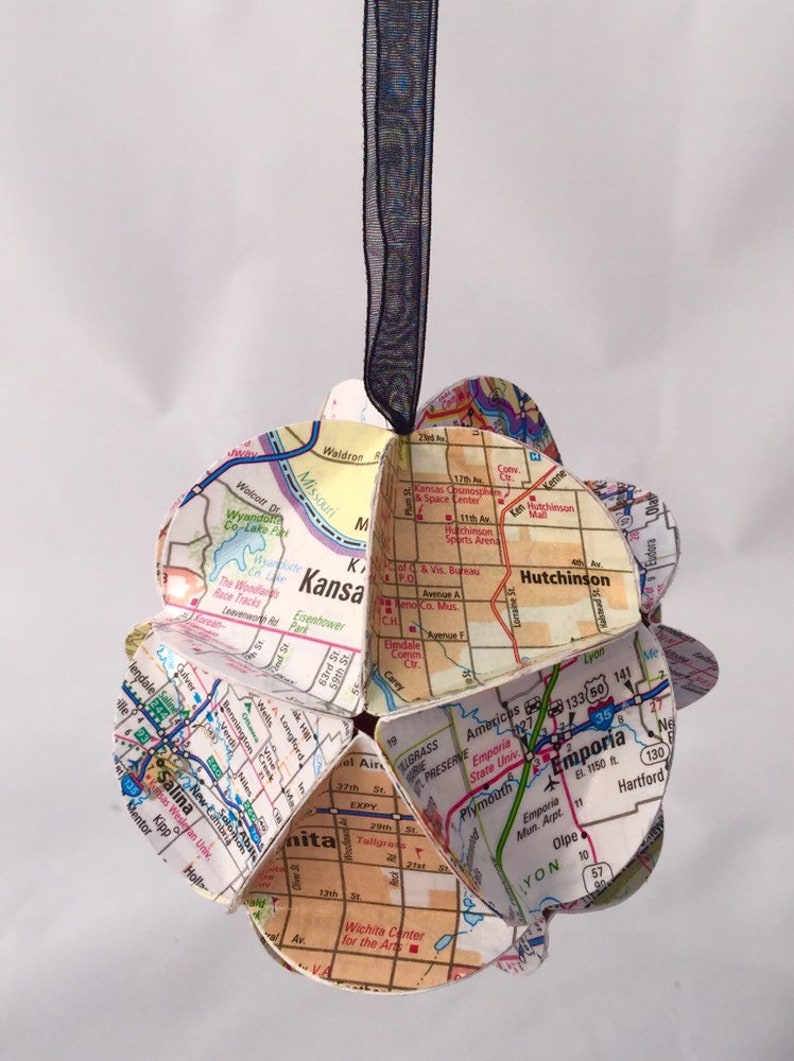 Kansas Ornament Kansas Gift Kansas Souvenir Map Ornament Etsy