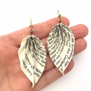 Little Women Earrings, Little Women Jewelry, Little Women book jewelry, Book Page Earrings, Jo March earrings, Louisa May Alcott gift image 3