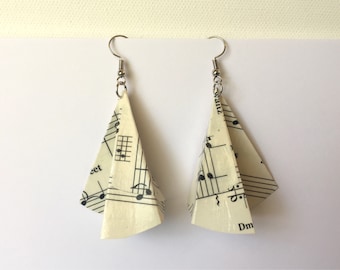 Piano Teacher Gift, Sheet Music Earrings, Singer Songwriter Gift Idea, Music Lover, Music Teacher Gift, Musician Gifts, Choir Teacher Gift