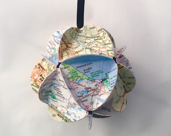 Delaware Ornament, Map Ornament, Delaware Gift, Travel Agent Gift