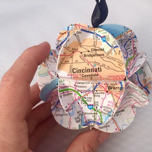 Ohio Map Ornament: Personalized Travel Souvenir