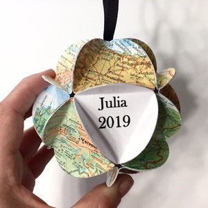 Vermont Ornament, Map ornament, Vermont gift, Traveling gift, Vermont souvenir, Christmas Tree Decoration, Wanderlust gift, Travel gift image 4