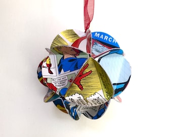 Captain America Ornament: Handmade Comic Book Christmas Decoration