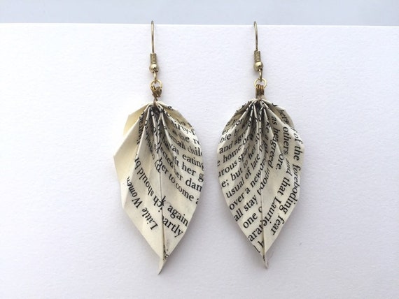 Little Women Book Page Earrings: Literary Jewelry Gift