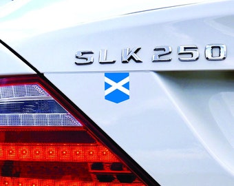 Flag of Scotland sticker - 2" x 2.5" - Vinyl Decal Car Scotland Emblem Badge