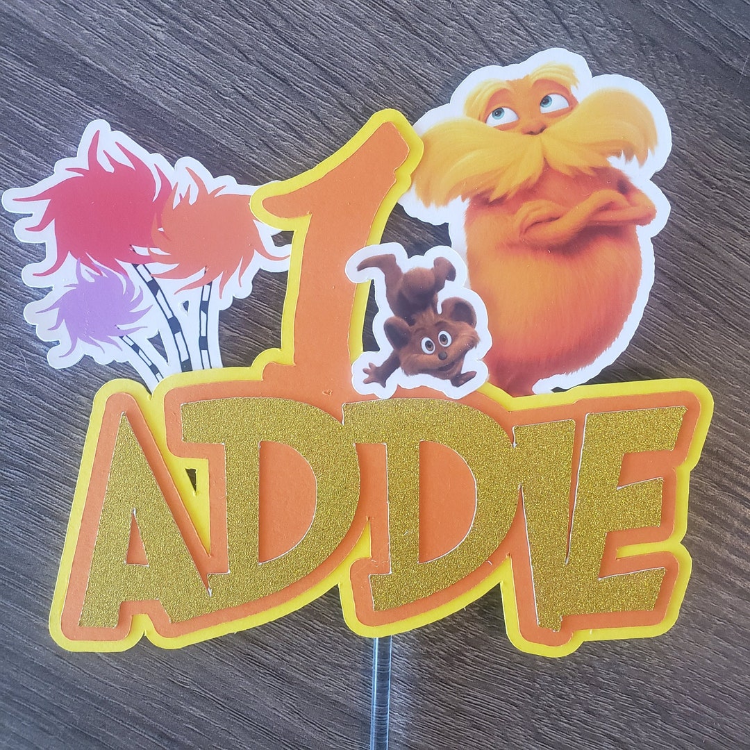 Lorax Inspired Cake Topper Etsy