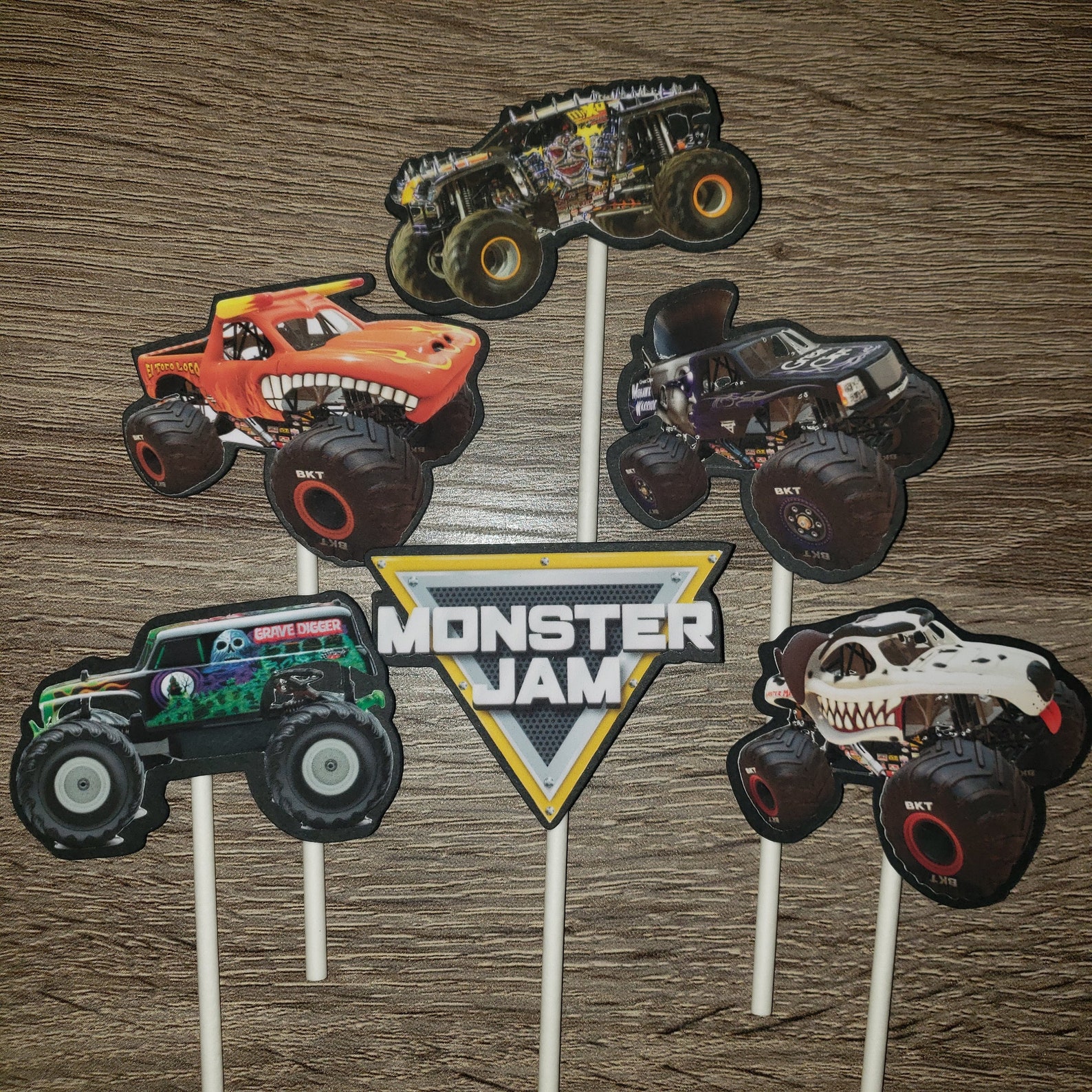 MONSTER JAM inspired Happy Birthday Banner and Decorations Etsy