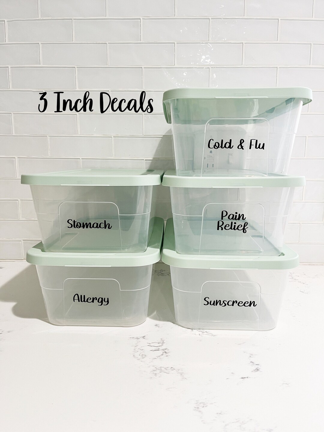 3 Inch Custom Decals Medicine Organization Labels Etsy
