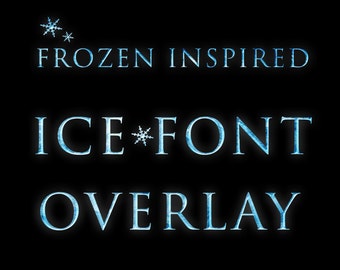 Frozen Inspired Ice Font Clip Art for Photoshop and Elements - Frozen Clip Art - Alphabet Clip Art - Ice Clip Art - Frozen Overlay