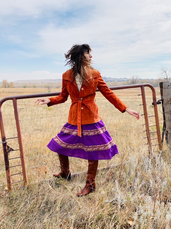 DEEP PURPLE PEASANT skirt | Indian cotton