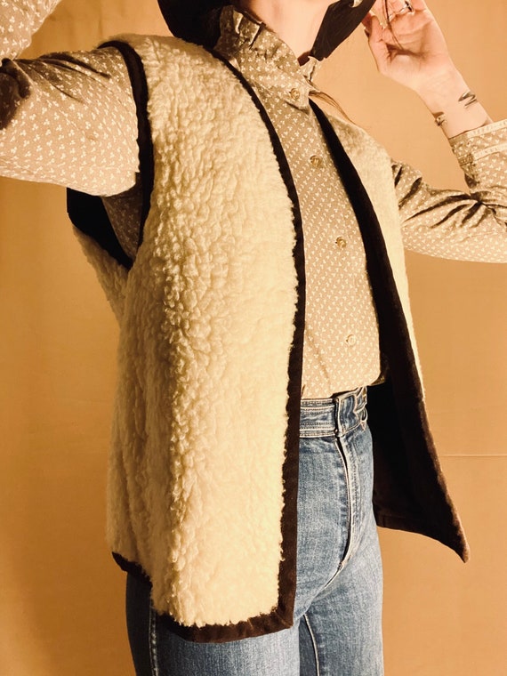 Cocao Shearling Vest | vintage sheepskin vest