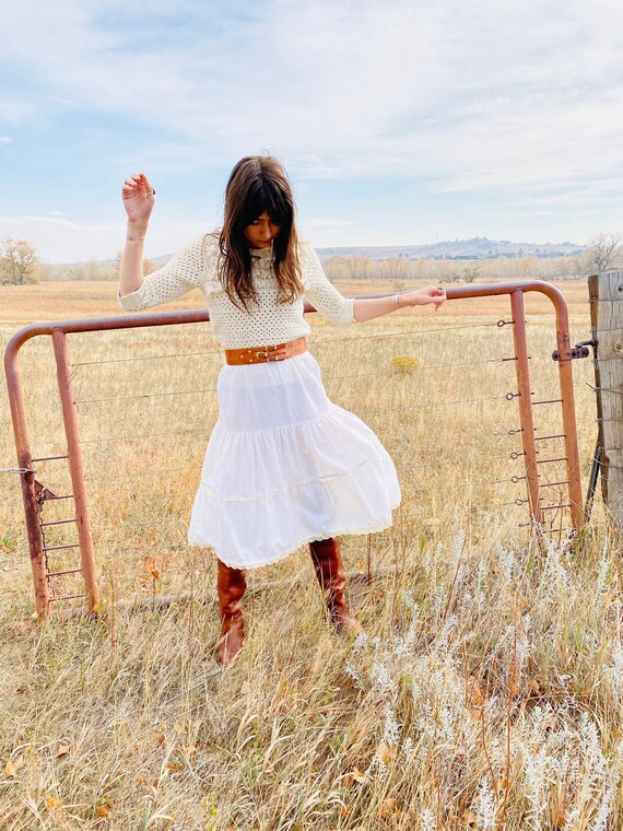 Ghost Lake Prairie Skirt | Edwardian 1970 70s