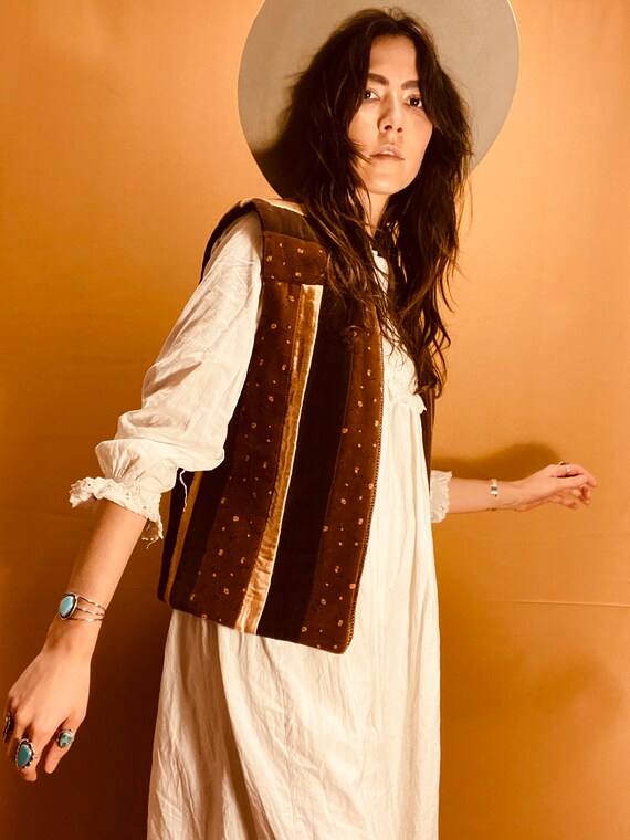 Velvet Morning Quilted Vest | vintage quilt vest v
