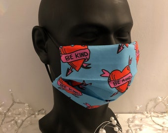 Be Kind ‘heart’ Adult Adjustable Face Mask