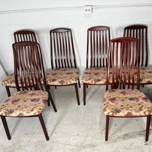 Set of 6 Mid Century Danish Modern Teak Dining Chairs By Schou Andersen immagine 1