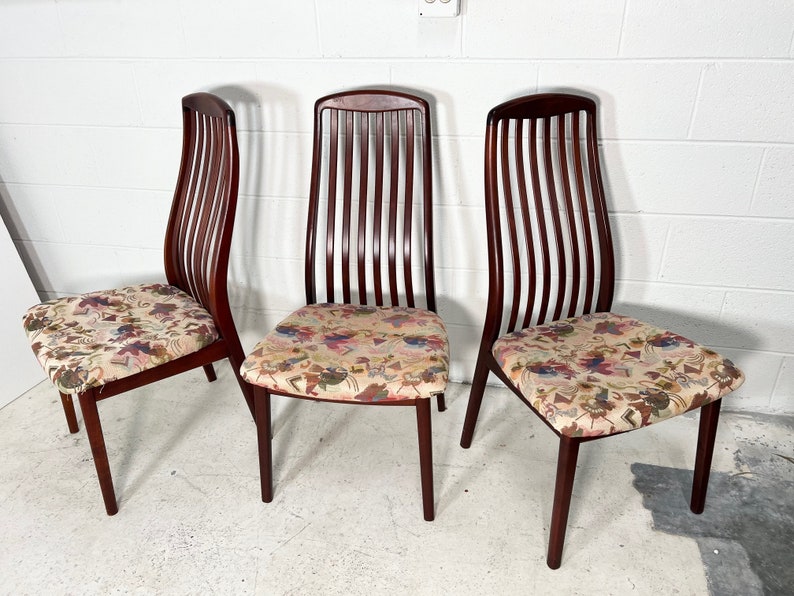 Set of 6 Mid Century Danish Modern Teak Dining Chairs By Schou Andersen immagine 3