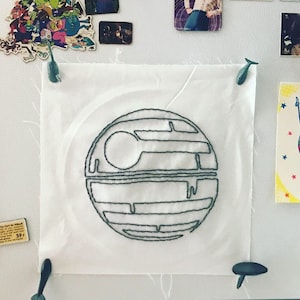 Embroidered Death Star Fabric Patch