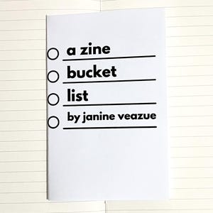 A Zine Bucket List mini-zine