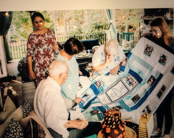 Grandparents Picture/Photo/Memory quilt, support childhood cancer research!