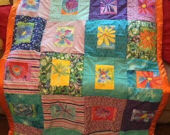 Custom Photo/Picture/Memory quilt, support childhood cancer research!