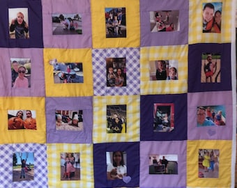 Kelly- Custom 49 picture queen quilt - expedite order