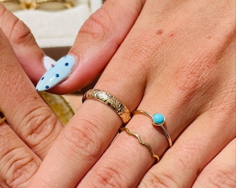 Floral band ring