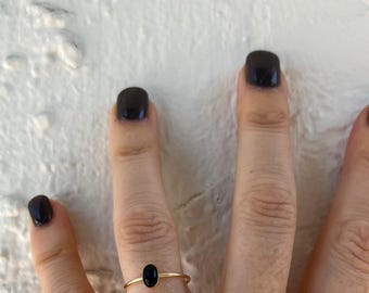 Onyx oval ring