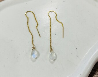 GEM THREADER EARRINGS