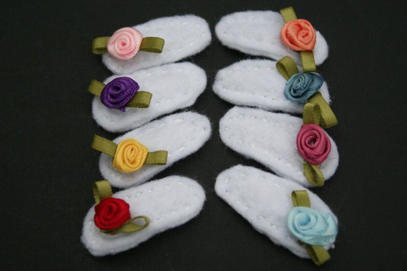 Hair Accessories Toddlers Barrettes Babies Mini Flower Non-Slip Felt Hair Clips