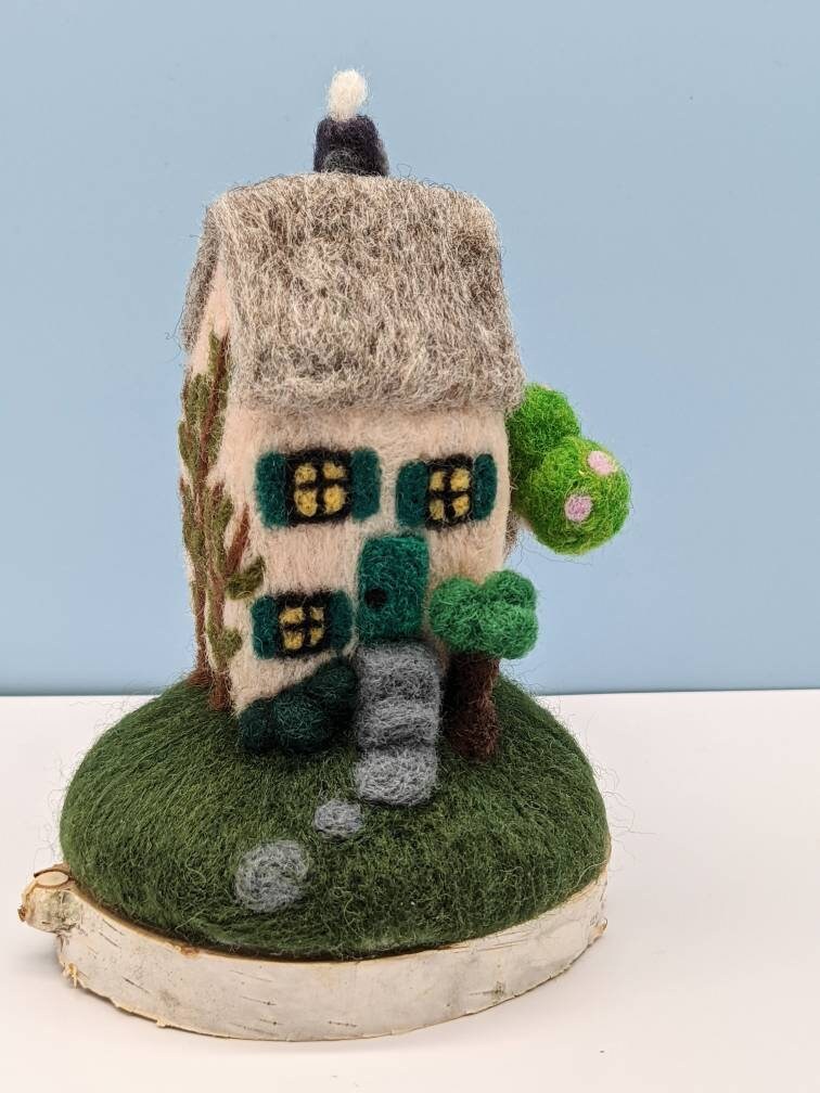 Needle Felt Cottage Needle Felt Cottage Fairy House Etsy