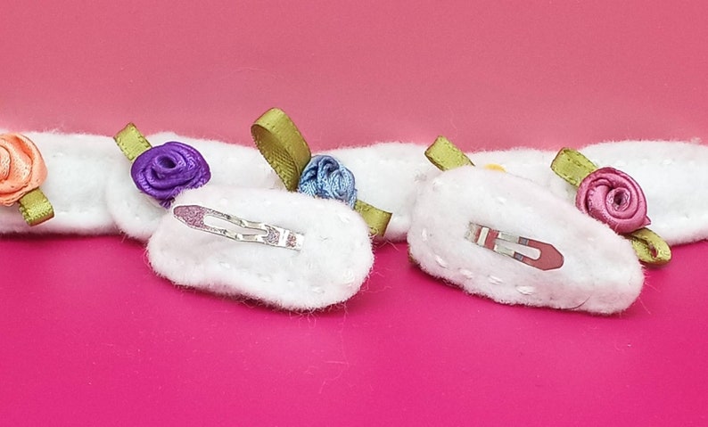 Hair Accessories Toddlers Barrettes Babies Mini Flower Non-Slip Felt Hair Clips